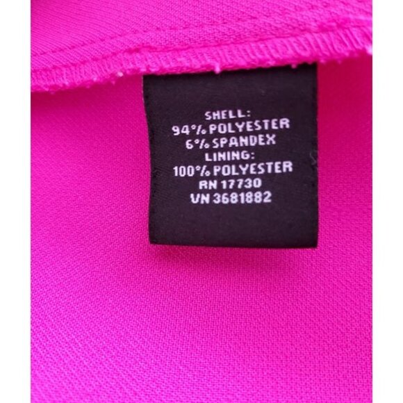 Victoria Beckham Pink Fuchsia Sleeveless Flounce Hem Sheath Dress - Size XS - Picture 6 of 7